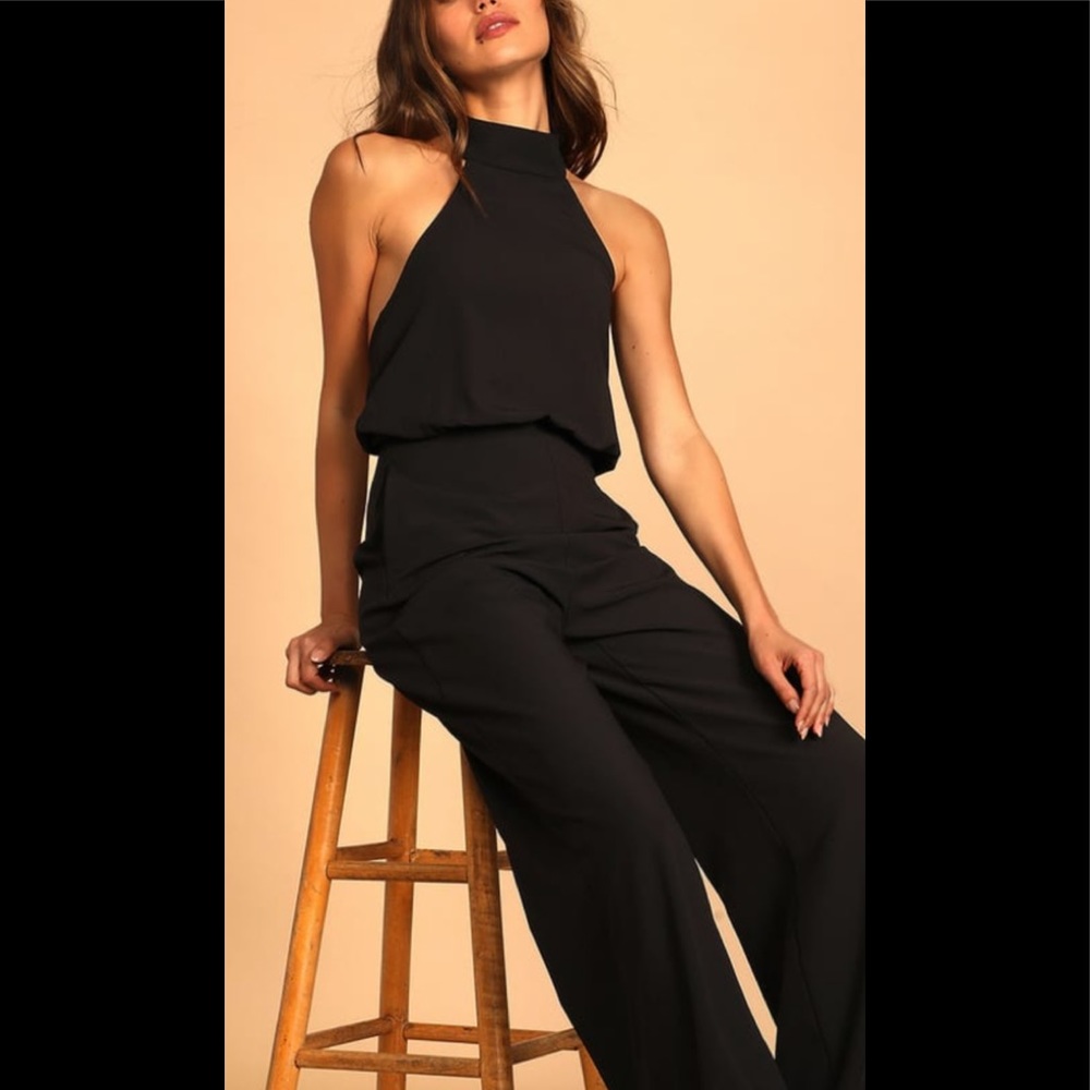 Lulus black Moment for life jumpsuit size S